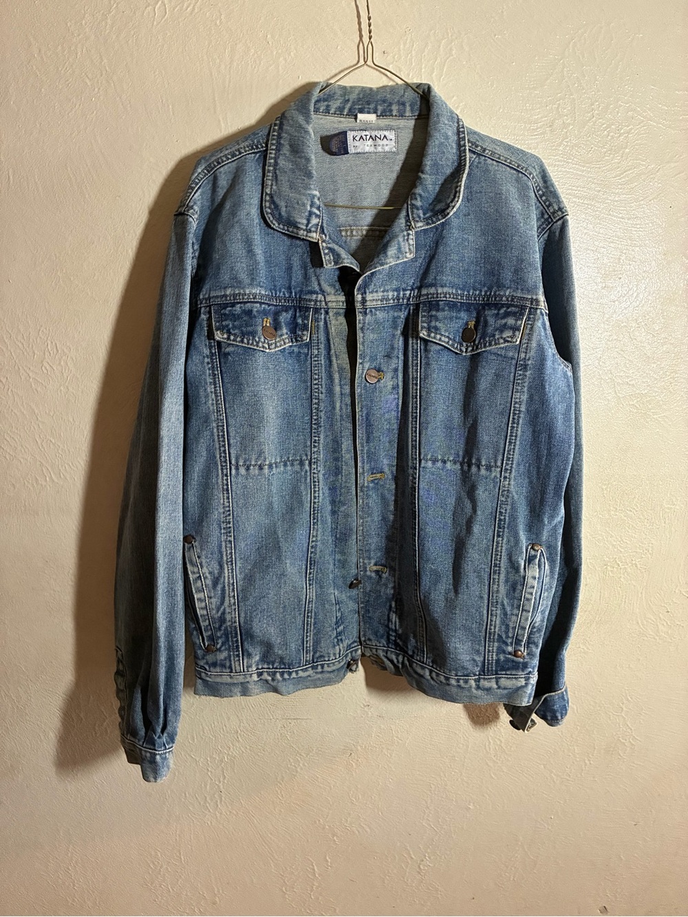 Vintage 80s ,Light Blue Denim Jacket - Men's Classic Jean Coat